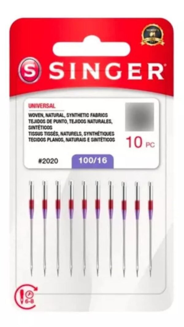 Aguja Maq Domestica Singer 2020 Punta Recta