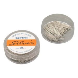 Alfiler Cabeza Acero Inoxidable Silver x 20 grs