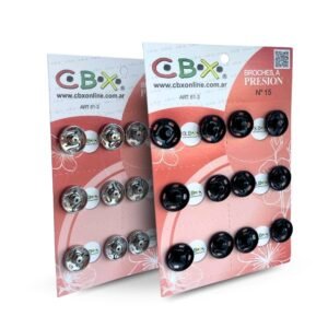 Broche Presion Cbx n° 15 - Blanco - Negro