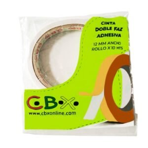 Cinta Adhesiva Papel Doble Faz CBX x 12 mm