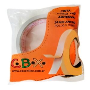 Cinta Adhesiva Papel Doble Faz CBX x 24 mm
