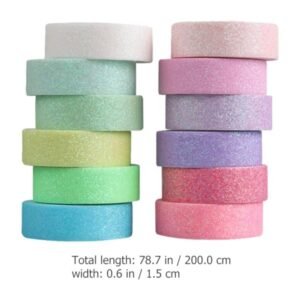 Cinta Adhesiva Washi Tape Papel Glitter
