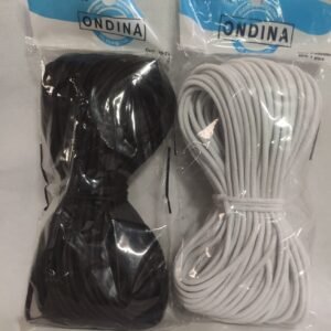Cordon Elastico Pol Ondina art 03 - Blanco - Negro