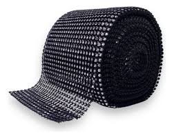 Falso Strass x 24 lineas - Negro - Plata Combinados