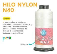 Hilo Nylon Alta Tenacidad Corona art 40/3 - Blanco