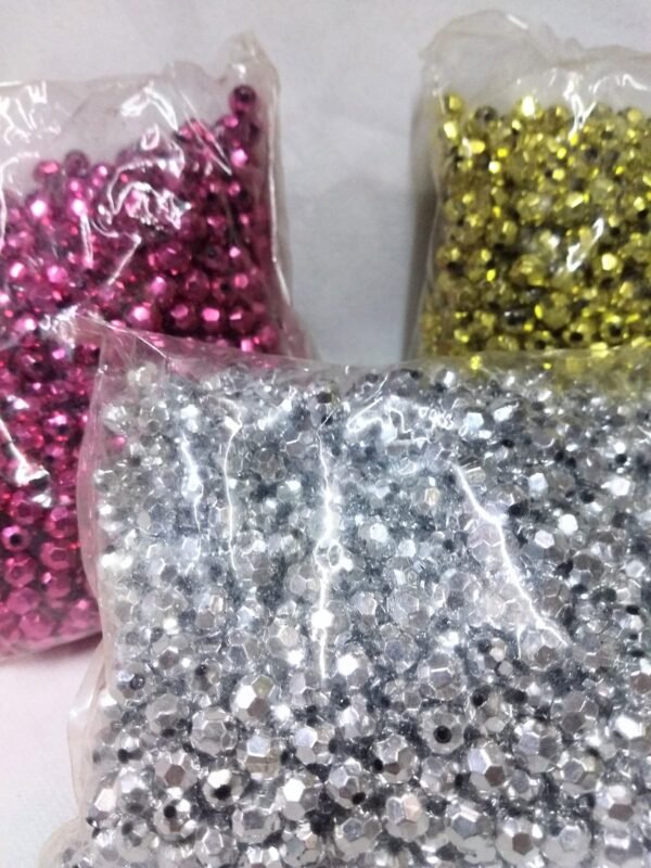 Perla Bola Facetada 8 mm - Metalizada