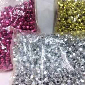 Perla Bola Facetada 6 mm - Metalizada
